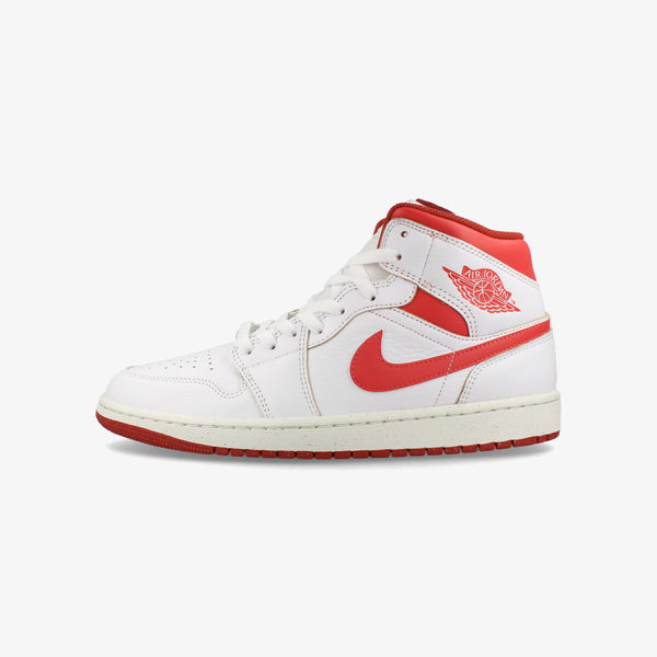 NIKE AIR JORDAN 1 MID SE WHITE/LOBSTER/DUNE RED/SAIL