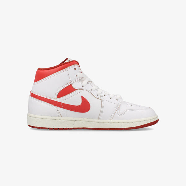 NIKE AIR JORDAN 1 MID SE WHITE/LOBSTER/DUNE RED/SAIL