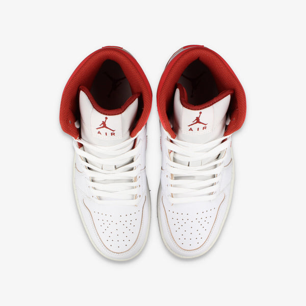 NIKE AIR JORDAN 1 MID SE WHITE/LOBSTER/DUNE RED/SAIL