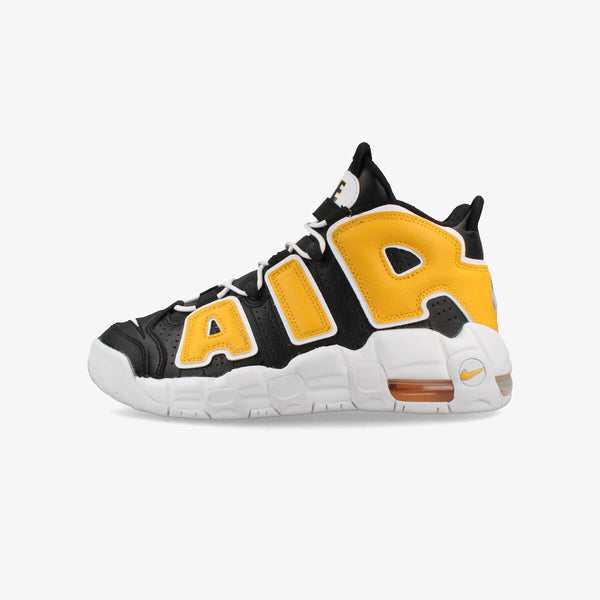 NIKE AIR MORE UPTEMPO GS BLACK/UNIVERSITY GOLD/WHITE