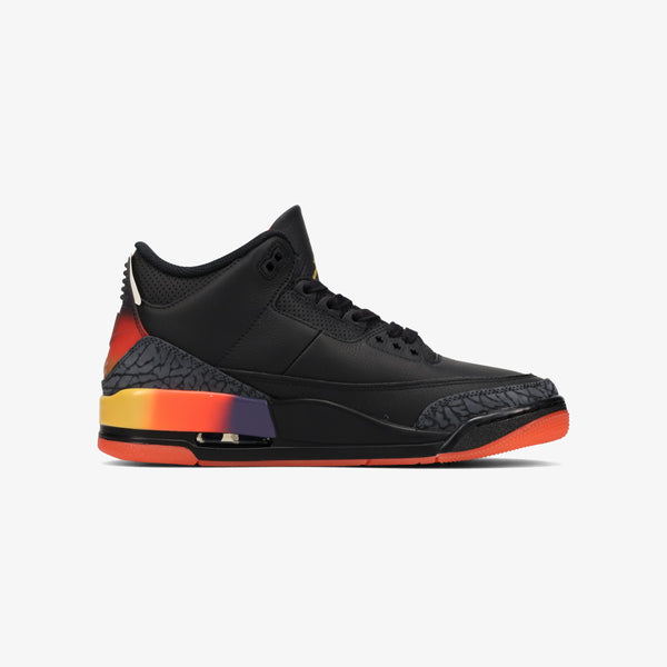 NIKE JORDAN 3 RETRO × J. BALVIN 【RIO】 BLACK/SOLAR FLARE/TOTAL CRIMSON ABYSS