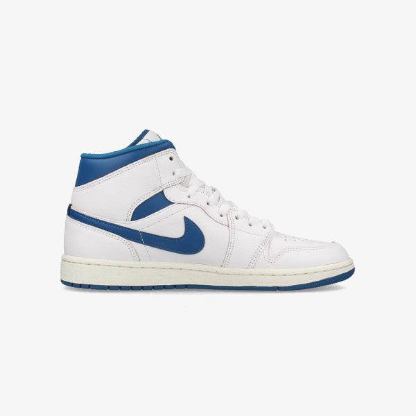 NIKE AIR JORDAN 1 MID SE WHITE/SAIL/INDUSTRIAL BLUE