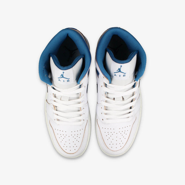 NIKE AIR JORDAN 1 MID SE WHITE/SAIL/INDUSTRIAL BLUE