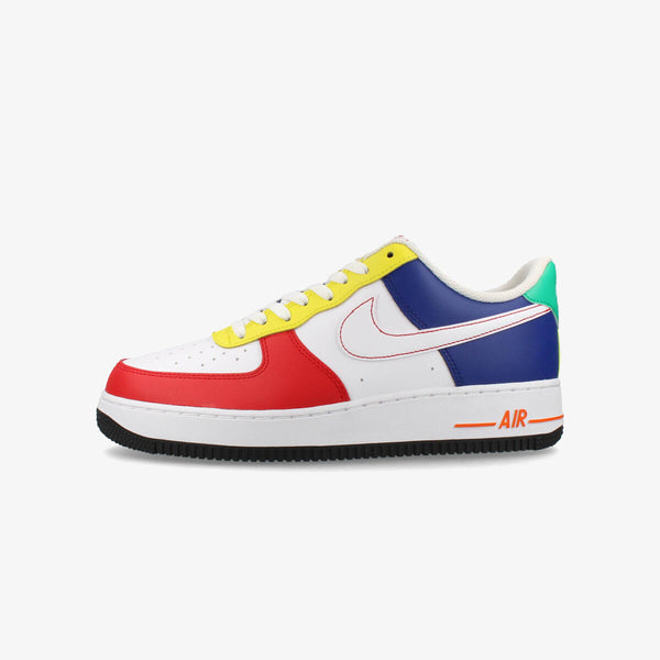 NIKE AIR FORCE 1 LOW LV8 【RUBIK'S CUBE】 UNIVERSITY RED/DEEP ROYAL BLUE/OPTI YELLOW/WHITE