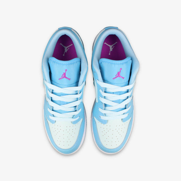 NIKE AIR JORDAN 1 LOW SE GS AQUARIUS BLUE/GLACIER BLUE/HYPER VIOLET/AQUARIUS BLUE