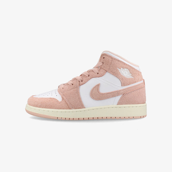 NIKE AIR JORDAN 1 MID SE GS WHITE/SAIL/LEGEND PINK