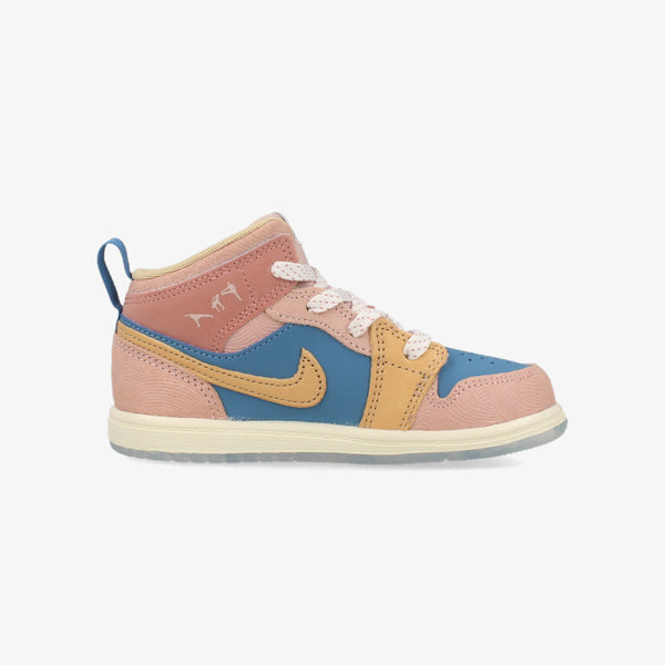 NIKE AIR JORDAN 1 MID TD 【ZEN】 AEGEAN STORM/HEMP/PINK OXFORD