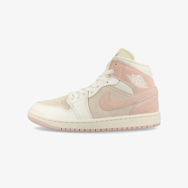 NIKE WMNS AIR JORDAN 1 MID SE COCONUT MILK/SAIL/LEGEND PINK