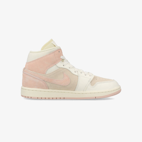 NIKE WMNS AIR JORDAN 1 MID SE COCONUT MILK/SAIL/LEGEND PINK