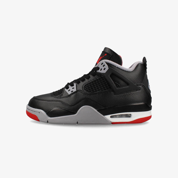 NIKE AIR JORDAN 4 RETRO GS 【BRED REIMAGINED】 BLACK/CEMENT GREY/SUMMIT WHITE/FIRE RED