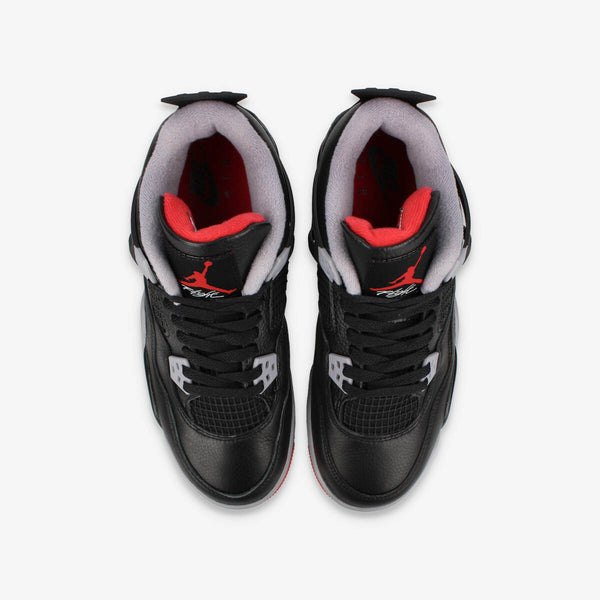 NIKE AIR JORDAN 4 RETRO GS 【BRED REIMAGINED】 BLACK/CEMENT GREY/SUMMIT  WHITE/FIRE RED