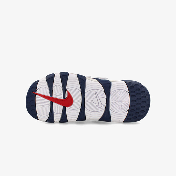 NIKE AIR MORE UPTEMPO SLIDE NAVY/UNIVERSITY RED/WHITE/CLEAR