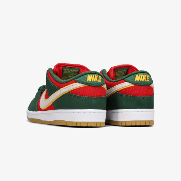 NIKE SB DUNK LOW PRO PRM 【SEATTLE SUPERSONICS】 FIR/WHITE/UNIVERSITY GOLD/FIRE RED