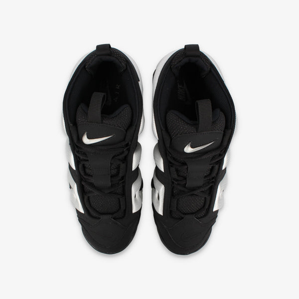 NIKE AIR MORE UPTEMPO LOW BLACK/METALLIC SILVER/PHOTON DUST