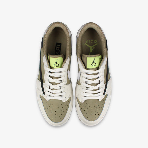 NIKE AIR JORDAN 1 LOW GOLF NRG 【TRAVIS SCOTT】 NEUTRAL OLIVE/BLACK/SAIL