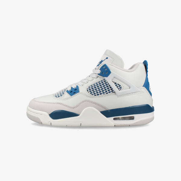 NIKE AIR JORDAN 4 RETRO GS 【MILITARY BLUE】 OFF WHITE/MILITARY BLUE/NEUTRAL GREY