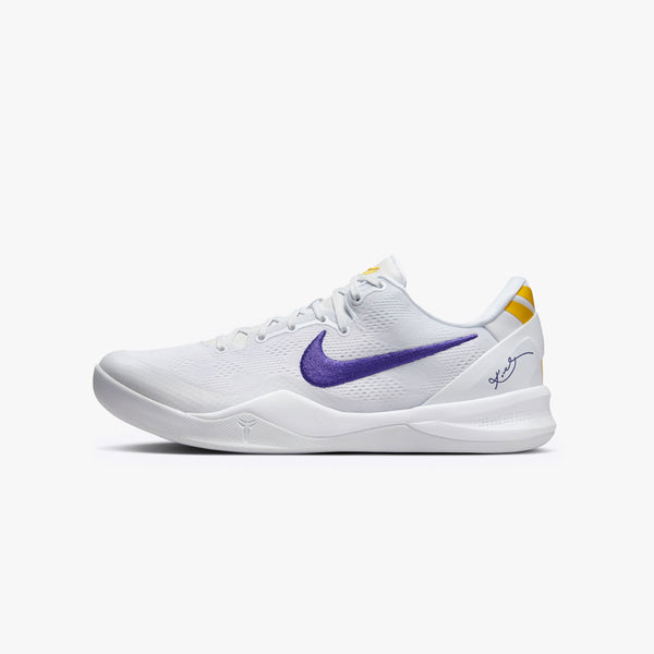 NIKE KOBE 8 PROTRO WHITE/COURT PURPLE/UNIVERSITY GOLD