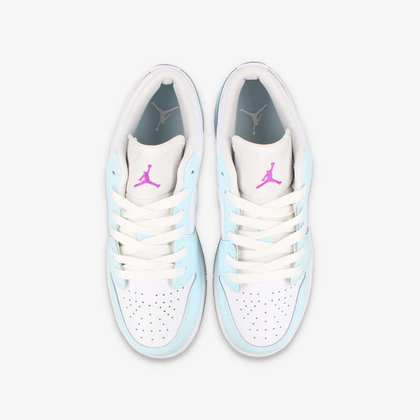 NIKE AIR JORDAN 1 LOW SE GS GLACIER BLUE/MULTI/COLOR/WHITE/SUPER VIOLET