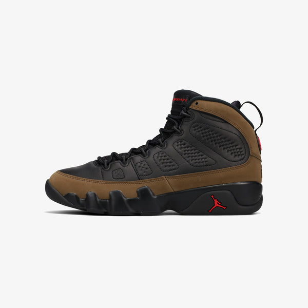 NIKE AIR JORDAN 9 RETRO 【OLIVE】 BLACK/TRUE RED/LIGHT OLIVE