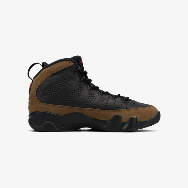 NIKE AIR JORDAN 9 RETRO 【OLIVE】 BLACK/TRUE RED/LIGHT OLIVE