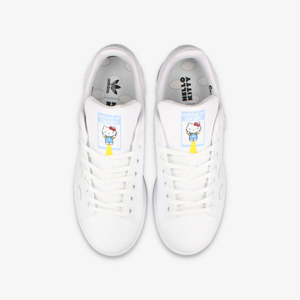 adidas STAN SMITH J × HELLO KITTY FTWR WHITE/GREY ONE/GLOW BLUE