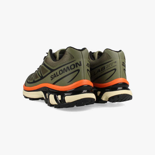 SALOMON XT-6 DEEP LICHEN GREEN/BLACK/RED ORANGE