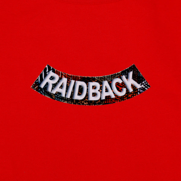 raidback fabric Velour Arch Crewneck Sweatshirt 【CAT CAMO】 RED