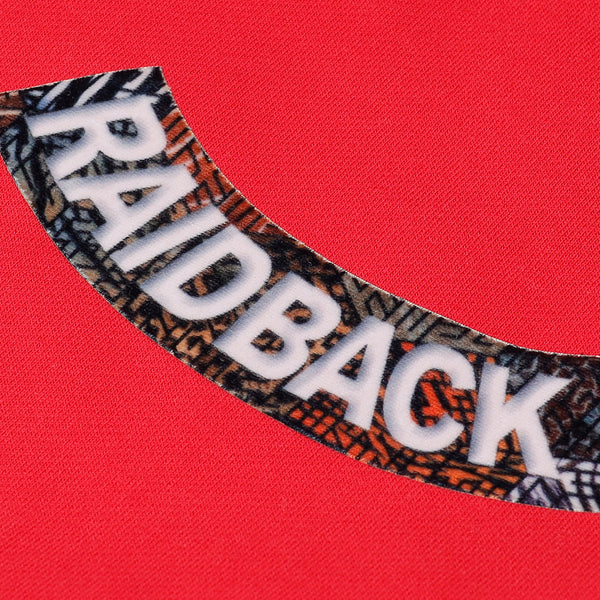 raidback fabric Velour Arch Crewneck Sweatshirt 【CAT CAMO】 RED