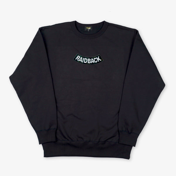 raidback fabric Velour Arch Crewneck Sweatshirt 【RW CAMO】 BLACK