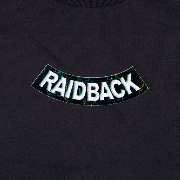 raidback fabric Velour Arch Crewneck Sweatshirt 【RW CAMO】 BLACK