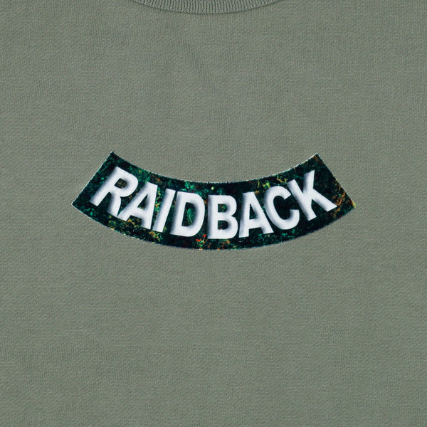 raidback fabric Velour Arch Crewneck Sweatshirt 【RW CAMO】 OLIVE