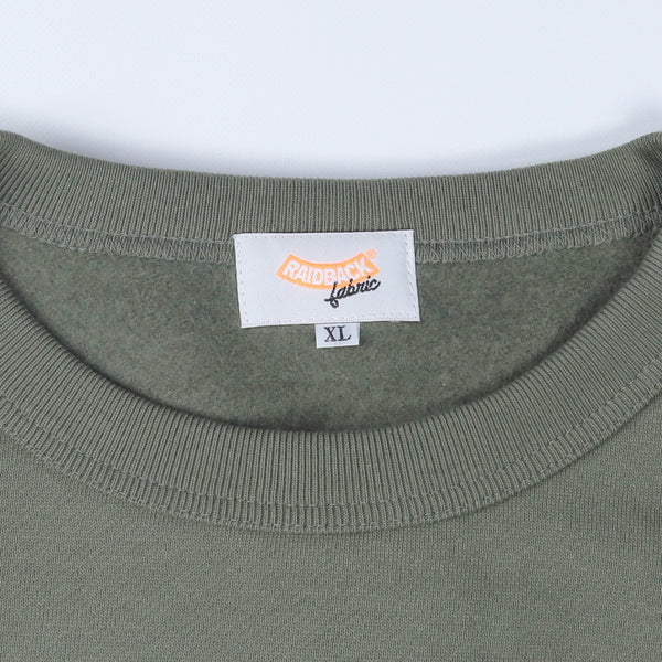 raidback fabric Velour Arch Crewneck Sweatshirt 【RW CAMO】 OLIVE