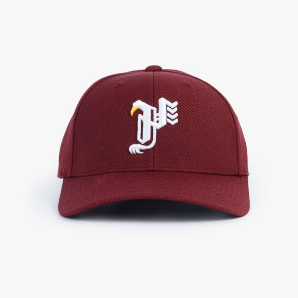 raidback fabric R Eagle Snapback Cap BURGUNDY