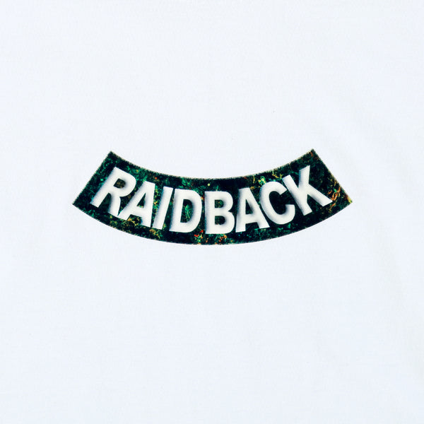raidback fabric Velour Arch TEE 【R.W. CAMO】 WHITE