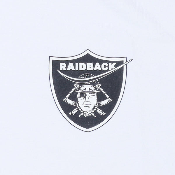 Raidback Fabric "Emblem Logo" Heavyweight Tee 【Dokuganryu Ver】 WHITE/BLACK