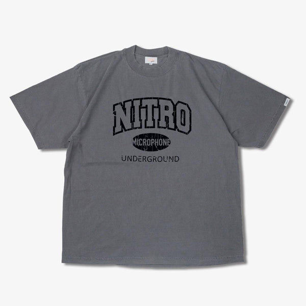 Raidback Fabric × Nitro Microphone Underground "24/7"≪2106≫ Pigment Dye Crack Ink Tee PIGMENT/NAVY