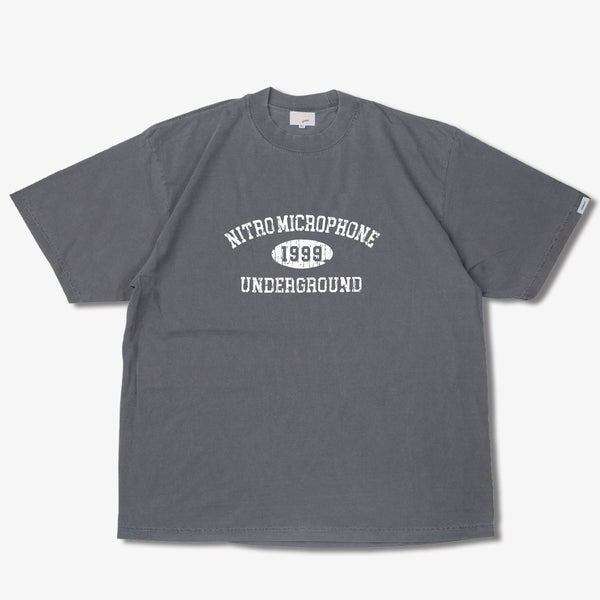 Raidback Fabric × Nitro Microphone Underground "90's Background" Pigment Dye Crack Ink Tee PIGMENT/WHITE