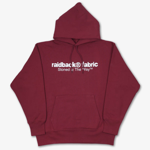 raidback fabric "S.I.T.W." Logo Hoodie BURGUNDY/WHITE