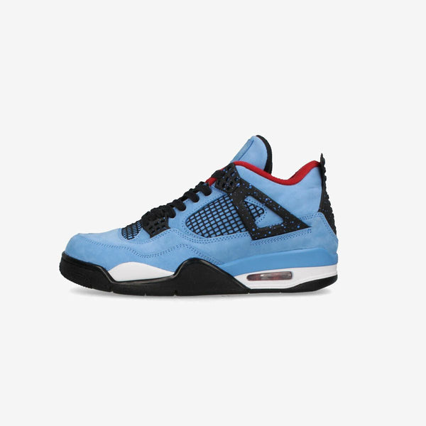 NIKE AIR JORDAN 4 RETRO UNIVERSITY BLUE/VARSITY RED/BLACK [TRAVIS SCOTT]