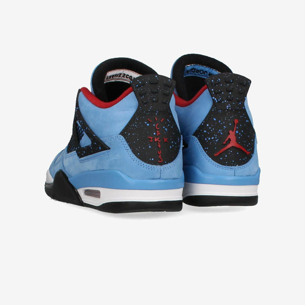 NIKE AIR JORDAN 4 RETRO UNIVERSITY BLUE/VARSITY RED/BLACK [TRAVIS SCOTT]