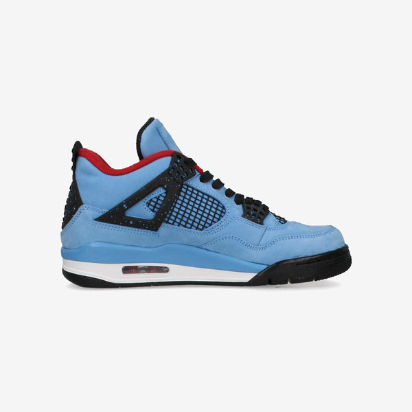 NIKE AIR JORDAN 4 RETRO UNIVERSITY BLUE/VARSITY RED/BLACK [TRAVIS SCOTT]