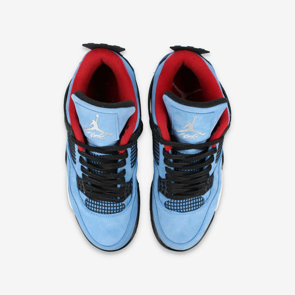 NIKE AIR JORDAN 4 RETRO UNIVERSITY BLUE/VARSITY RED/BLACK [TRAVIS SCOTT]