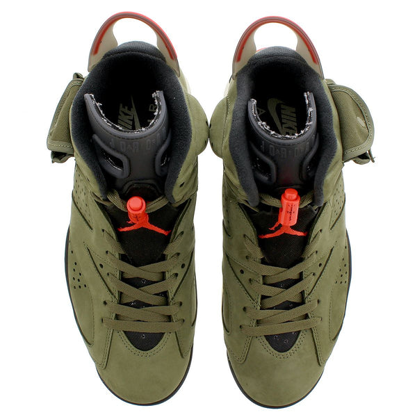 NIKE AIR JORDAN 6 RETRO SP MEDIUM OLIVE/INFRARED/BLACK [TRAVIS SCOTT]