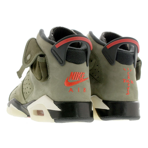 NIKE AIR JORDAN 6 RETRO SP GS MEDIUM OLIVE/INFRARED/BLACK [TRAVIS SCOTT]