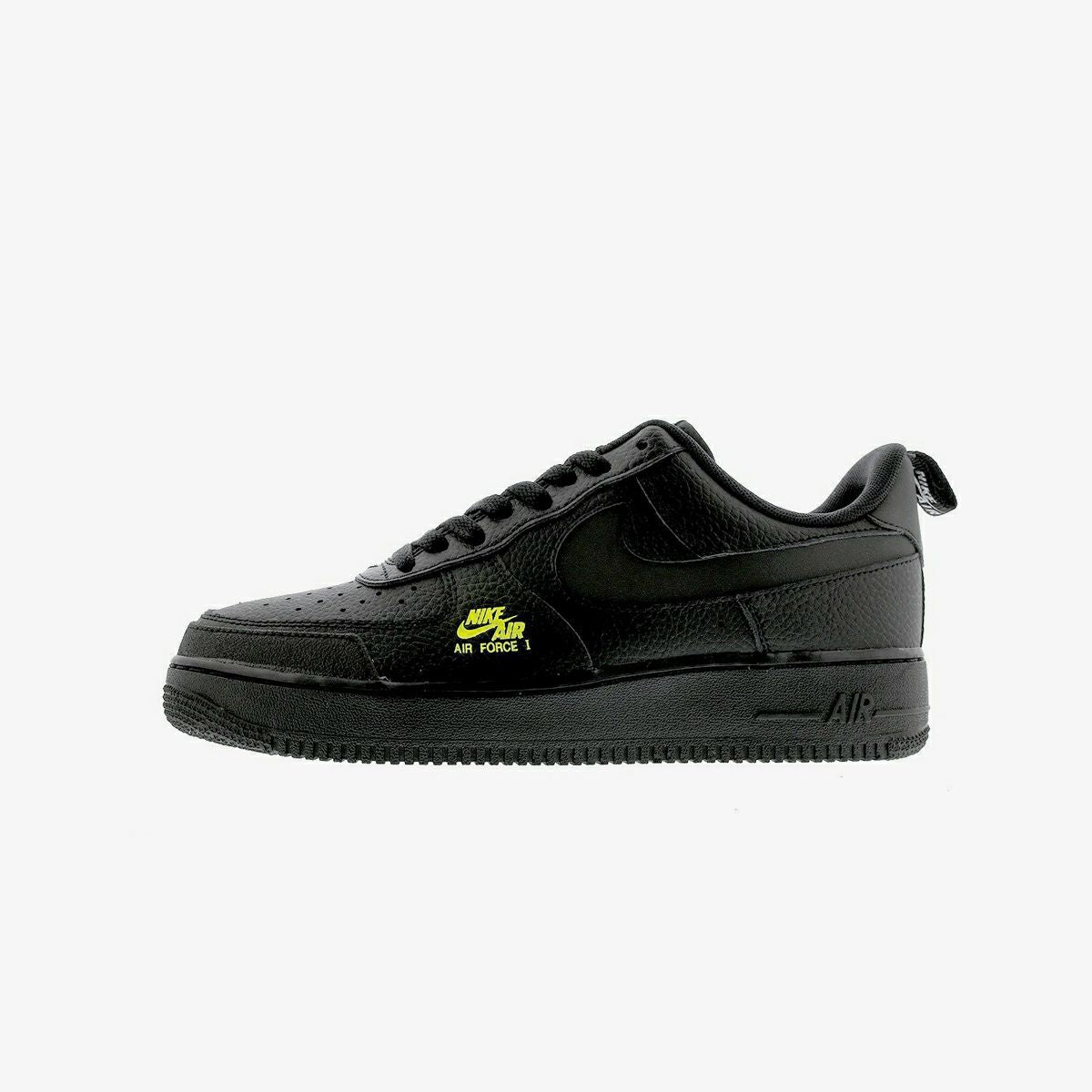 NIKE AIR FORCE 1 LV8 UTILITY BLACK BLACK LT SMOKE GREY VOLT