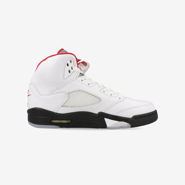 NIKE AIR JORDAN 5 RETRO TRUE WHITE/FIRE RED/BLACK