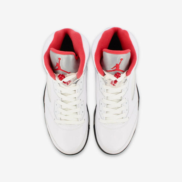 NIKE AIR JORDAN 5 RETRO TRUE WHITE/FIRE RED/BLACK