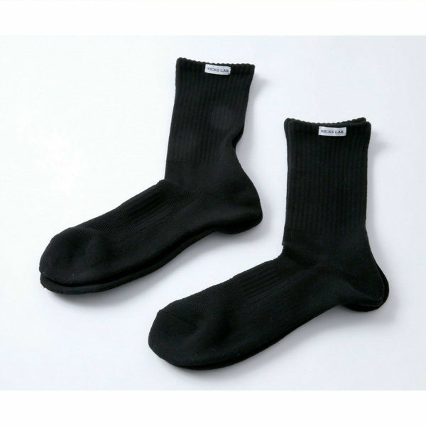 【25cm-28cm】KICKS LAB. ORIGINAL COMFORTSOFT SOCKS HI CUT BLACK 【2PACK】【Made in JAPAN】