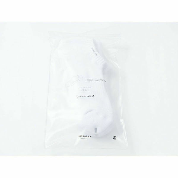 【25cm-28cm】KICKS LAB. ORIGINAL COMFORTSOFT SOCKS LOW CUT WHITE 【2PACK】【Made in JAPAN】