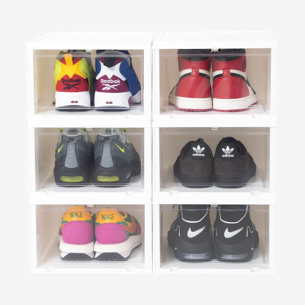 KICKS LAB. SHOE STORAGE BOX 6 BOX SET WHITE